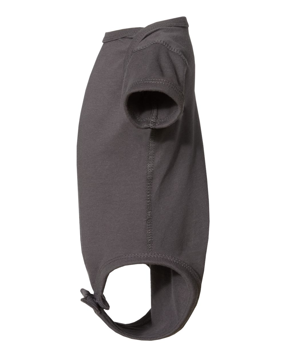 Left View of Charcoal Infant Fine Jersey Bodysuit - 4424
