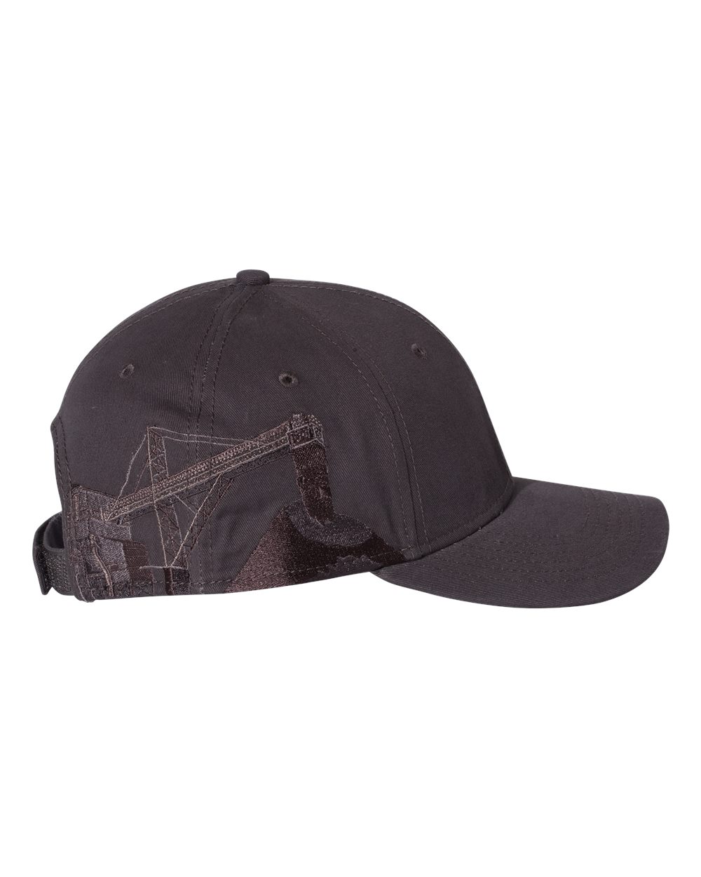 Left View of Charcoal Mining Mining Cap - 3349