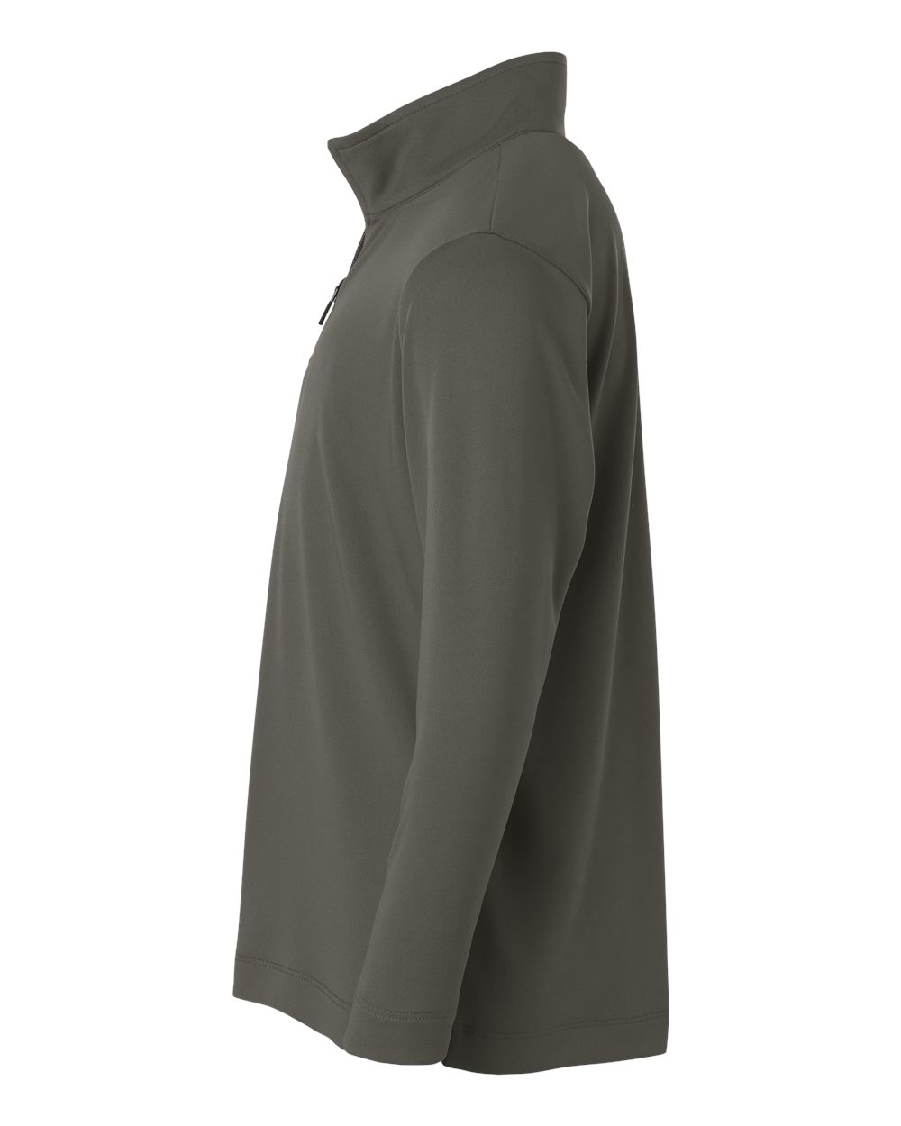 Left View of Charcoal Pro-Lock Youth Performance Quarter-Zip Pullover - 41870Y