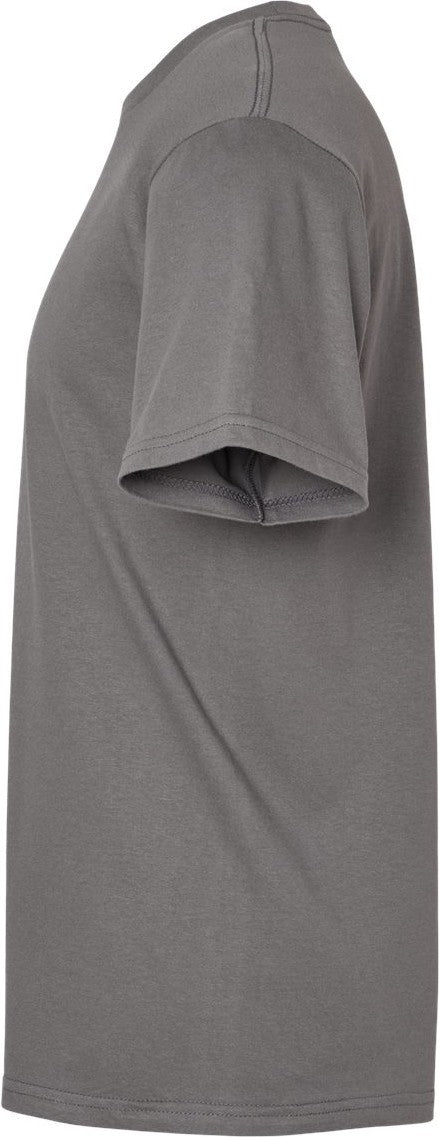 Left View of Charcoal Softstyle® Midweight T-Shirt - 65000