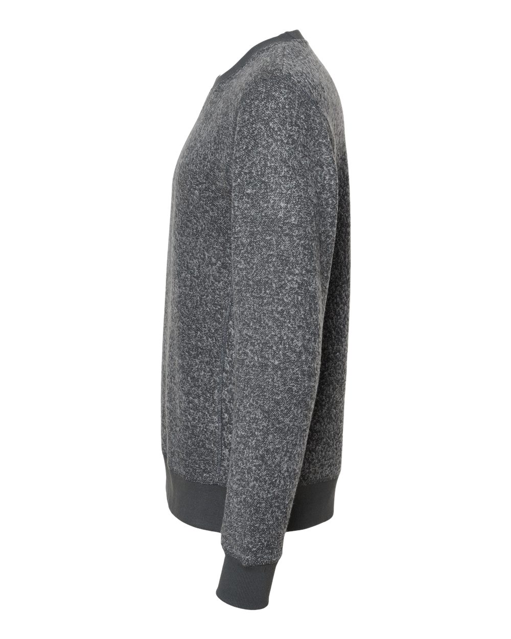 Left View of Charcoal Speck Aspen Fleece Crewneck Sweatshirt - 8712