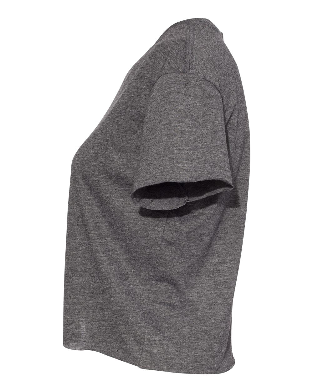 Left View of Charcoal Women's Festival Crop Top - 5080