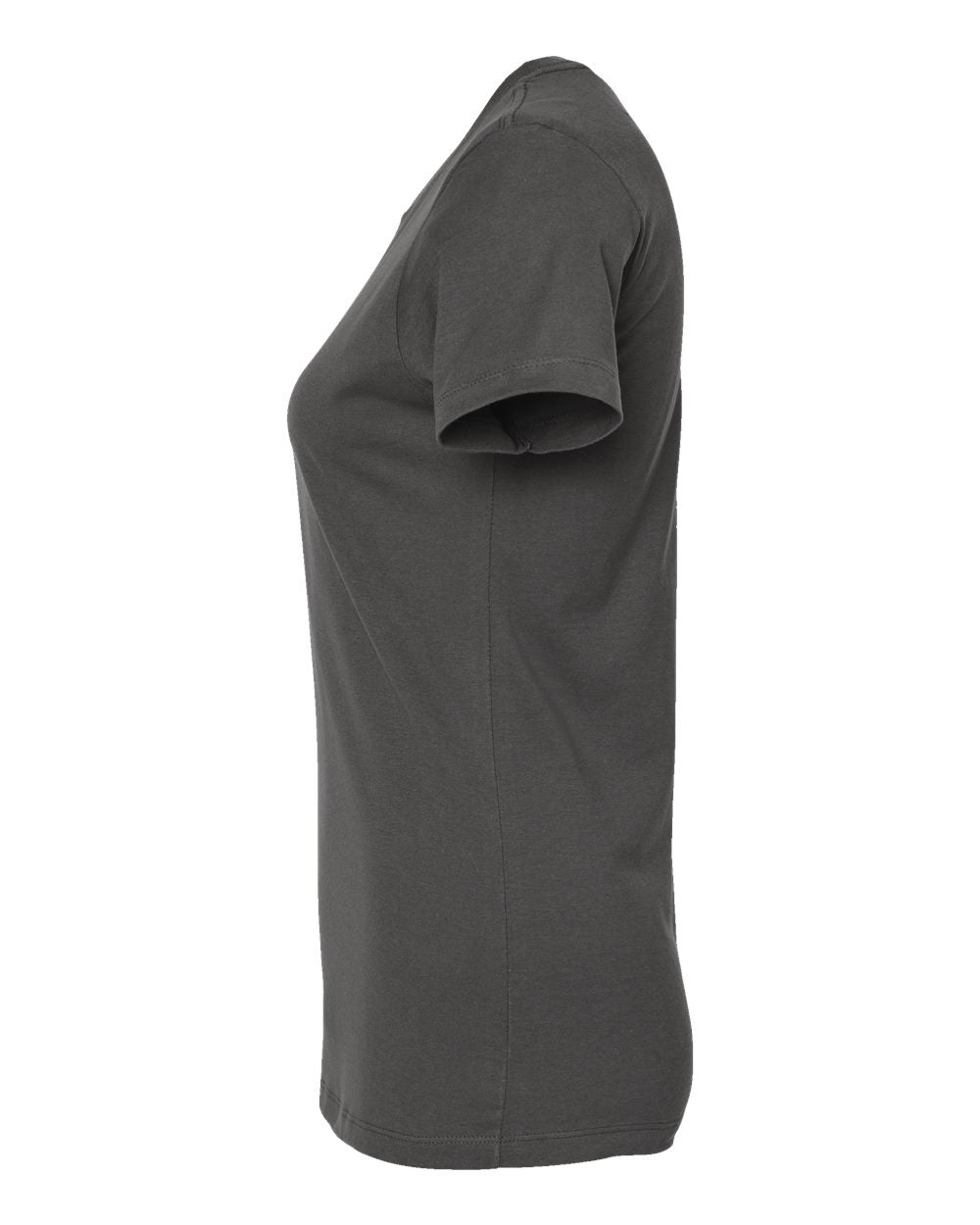 Left View of Charcoal Women's Premium Cotton T-Shirt - 516