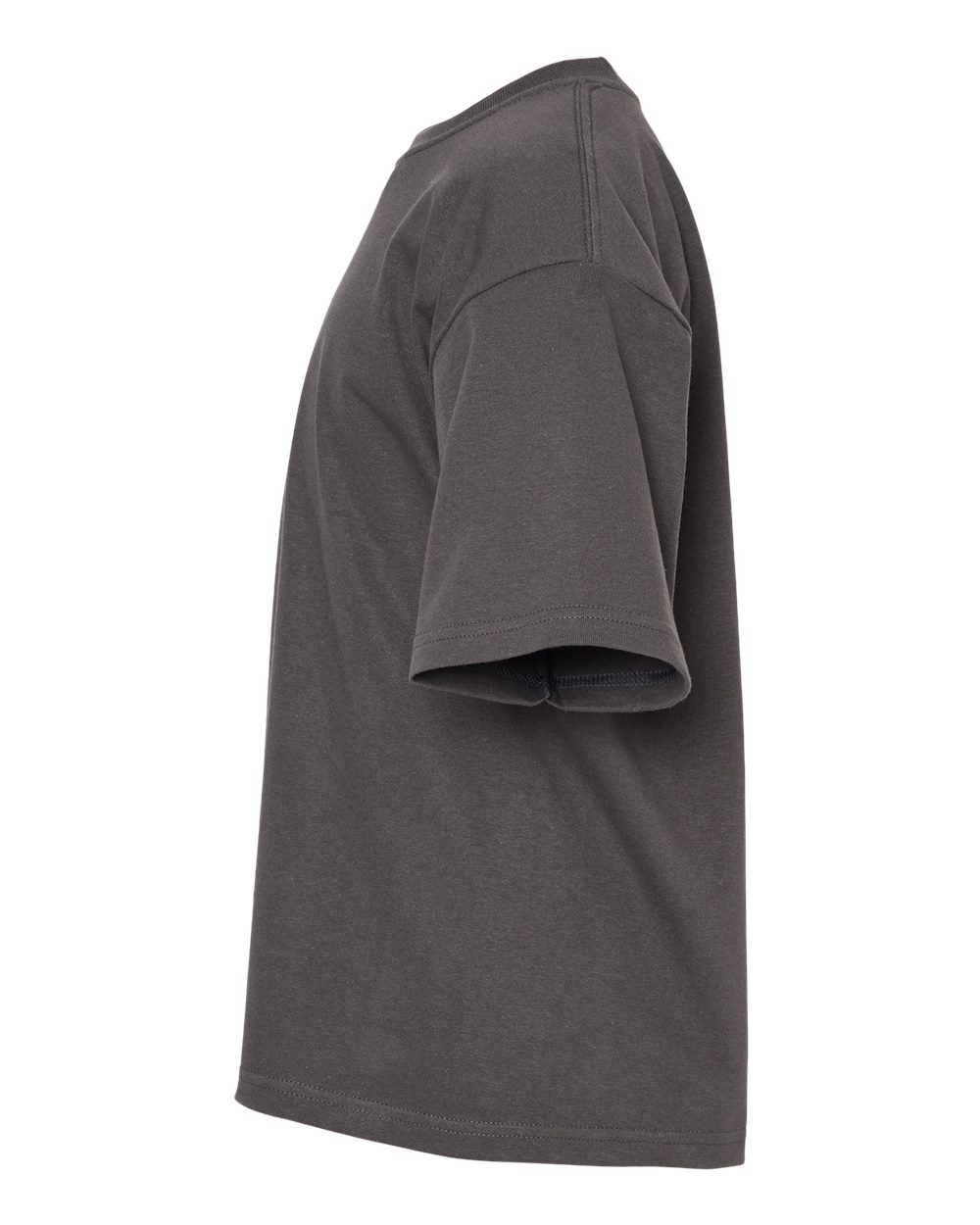 Left View of Charcoal Youth Gold Soft Touch T-Shirt - 4850