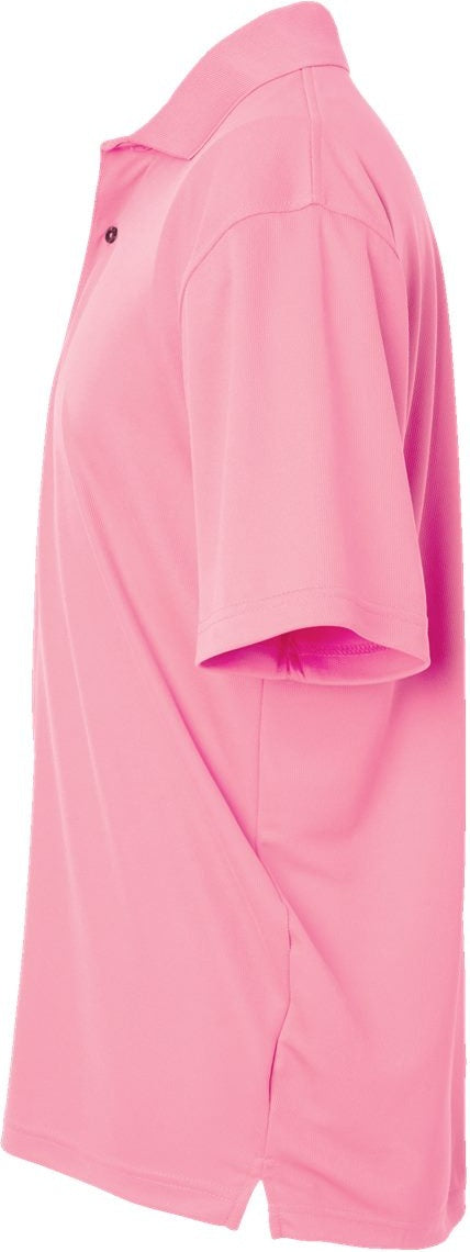 Left View of Charity Pink Saratoga Performance Mini Mesh Polo - 100