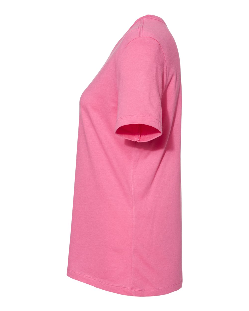 Left View of Charity Pink Women’s Relaxed Jersey Tee - 6400