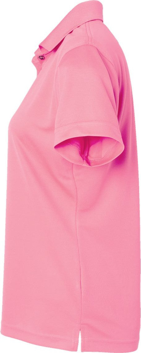 Left View of Charity Pink Women's Saratoga Performance Mini Mesh Polo - 104