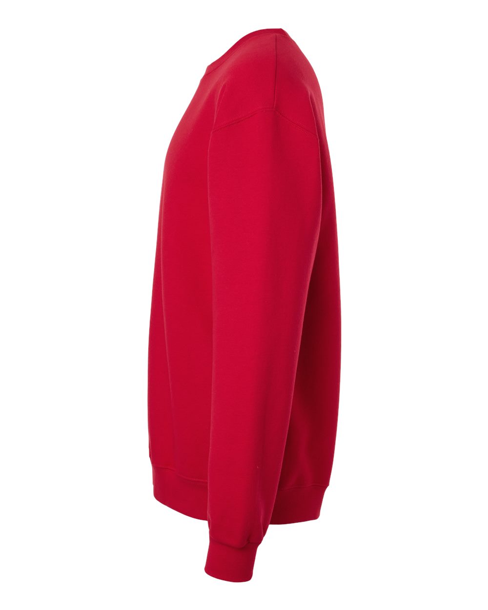 Left View of Cherry Red Hammer™ Maxweight Crewneck Sweatshirt - 19000