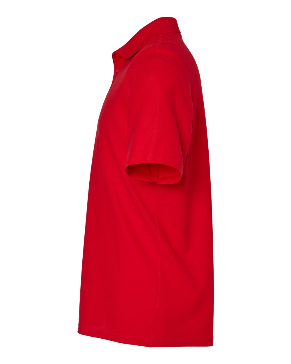 Left View of Cherry Red Softstyle® Pique Polo - 64800