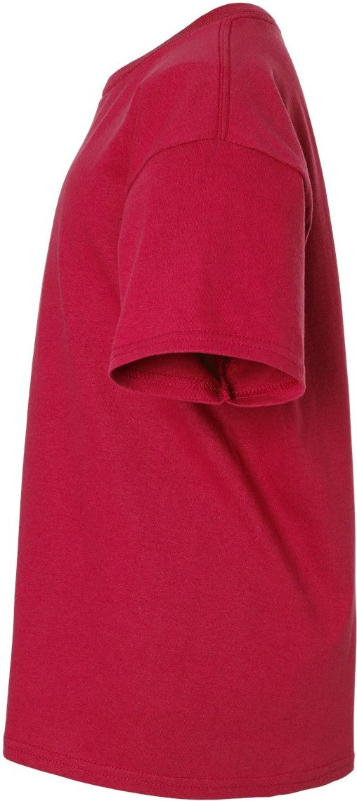 Left View of Cherry Red Ultra Cotton® Youth T-Shirt - 2000B