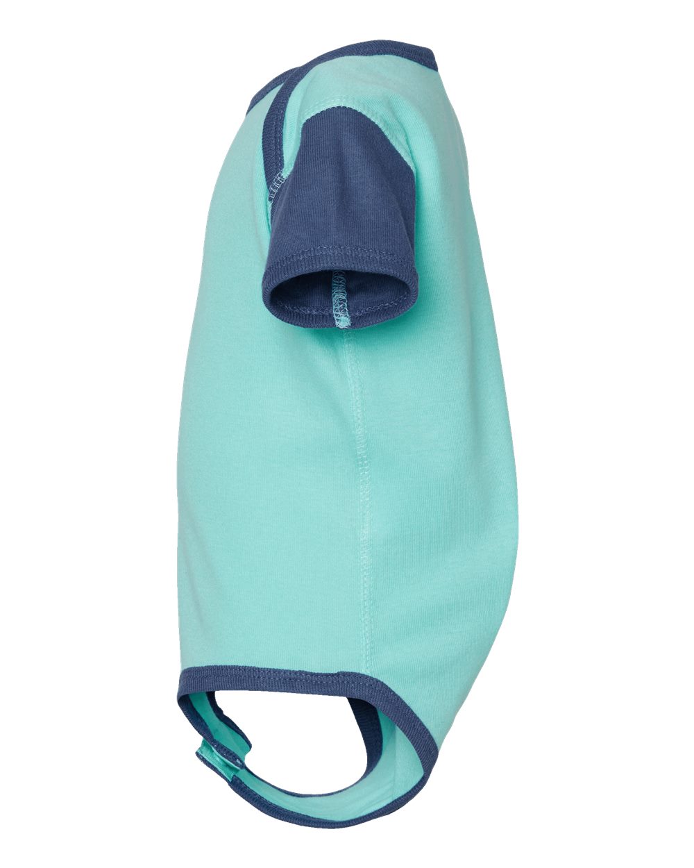 Left View of Chill/ Indigo Infant Baby Rib Bodysuit - 4400