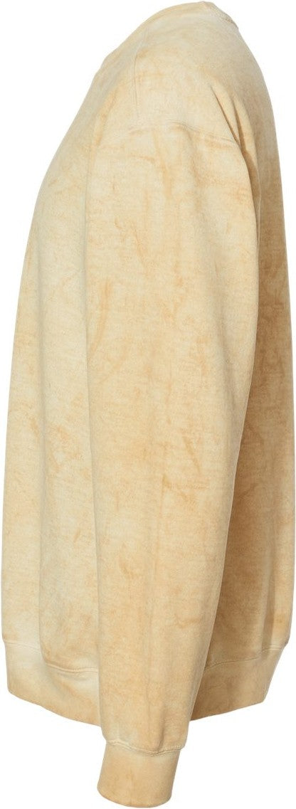 Left View of Citrine Colorblast™ Crewneck Sweatshirt - 1545