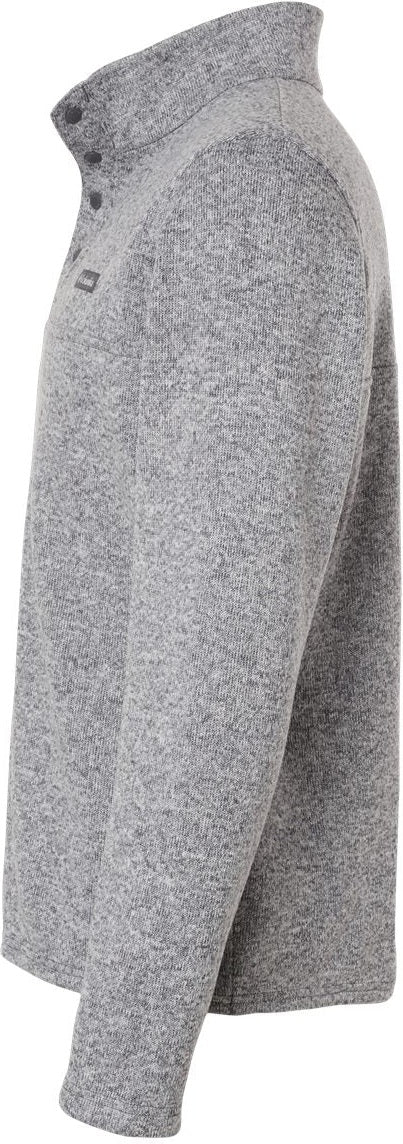 Left View of City Grey Heather Alto Pass™ Fleece Half Snap Pullover - 209573