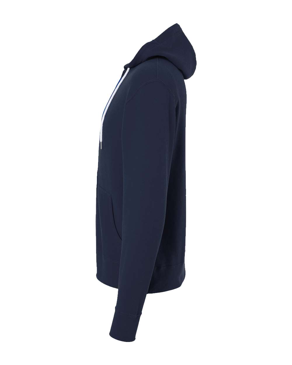 Left View of Classic Navy Lightweight Full-Zip Hooded Sweatshirt - AFX90UNZ