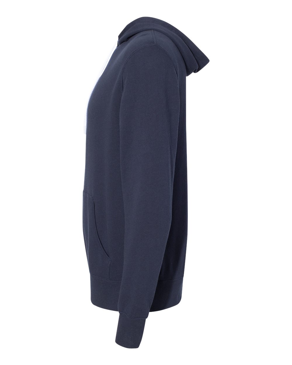 Left View of Classic Navy Lightweight Hooded Sweatshirt - AFX90UN