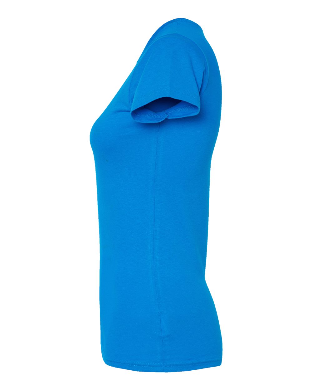 Left View of Cobalt Women's Fitted Fine Jersey Tee - 3616