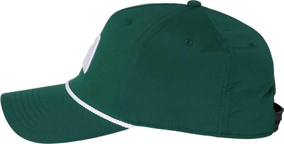 Left View of Collegiate Green Sustainable Five-Panel Tour Cap - A3001S