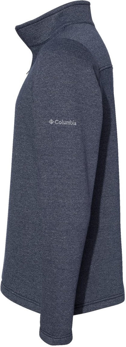 Left View of Collegiate Navy Great Hart Mountain™ III Half-Zip Pullover - 212487