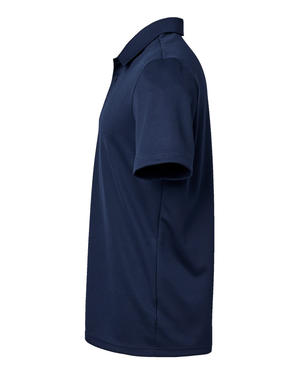 Left View of Collegiate Navy Micro Pique Polo - A580
