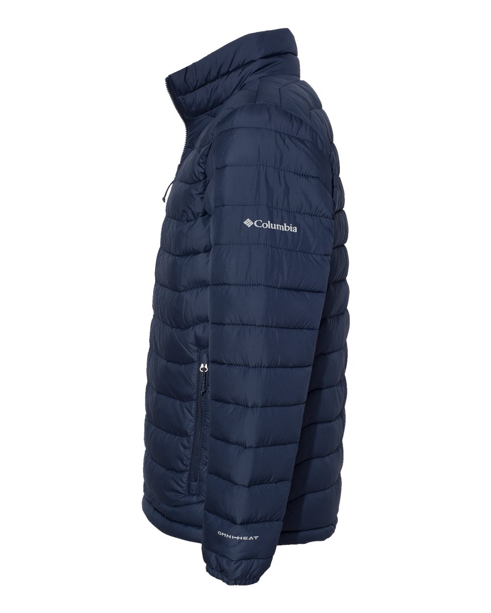 Left View of Collegiate Navy Powder Lite™ II Jacket - 212489