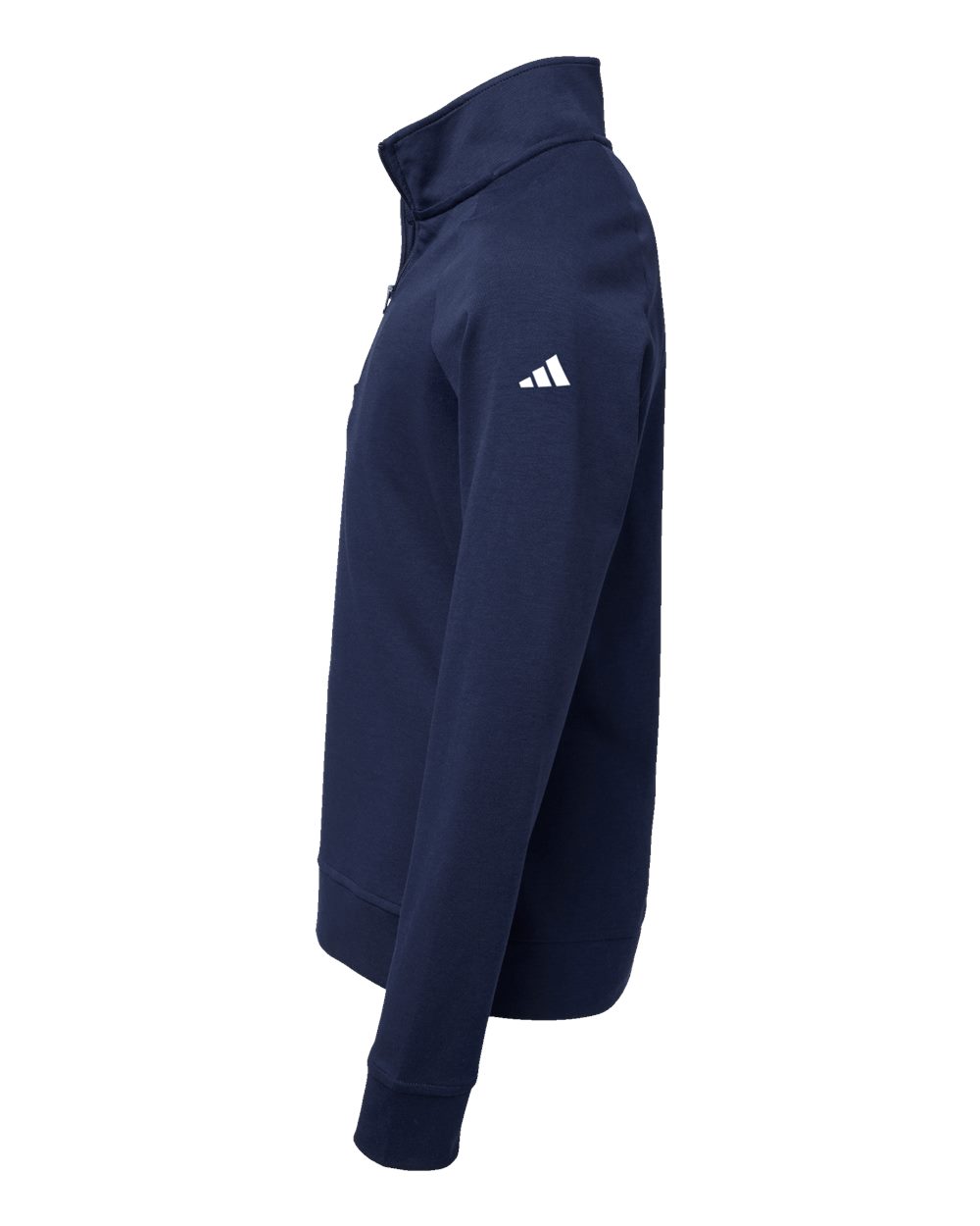 Left View of Collegiate Navy Youth Quarter-Zip Pullover - A4001