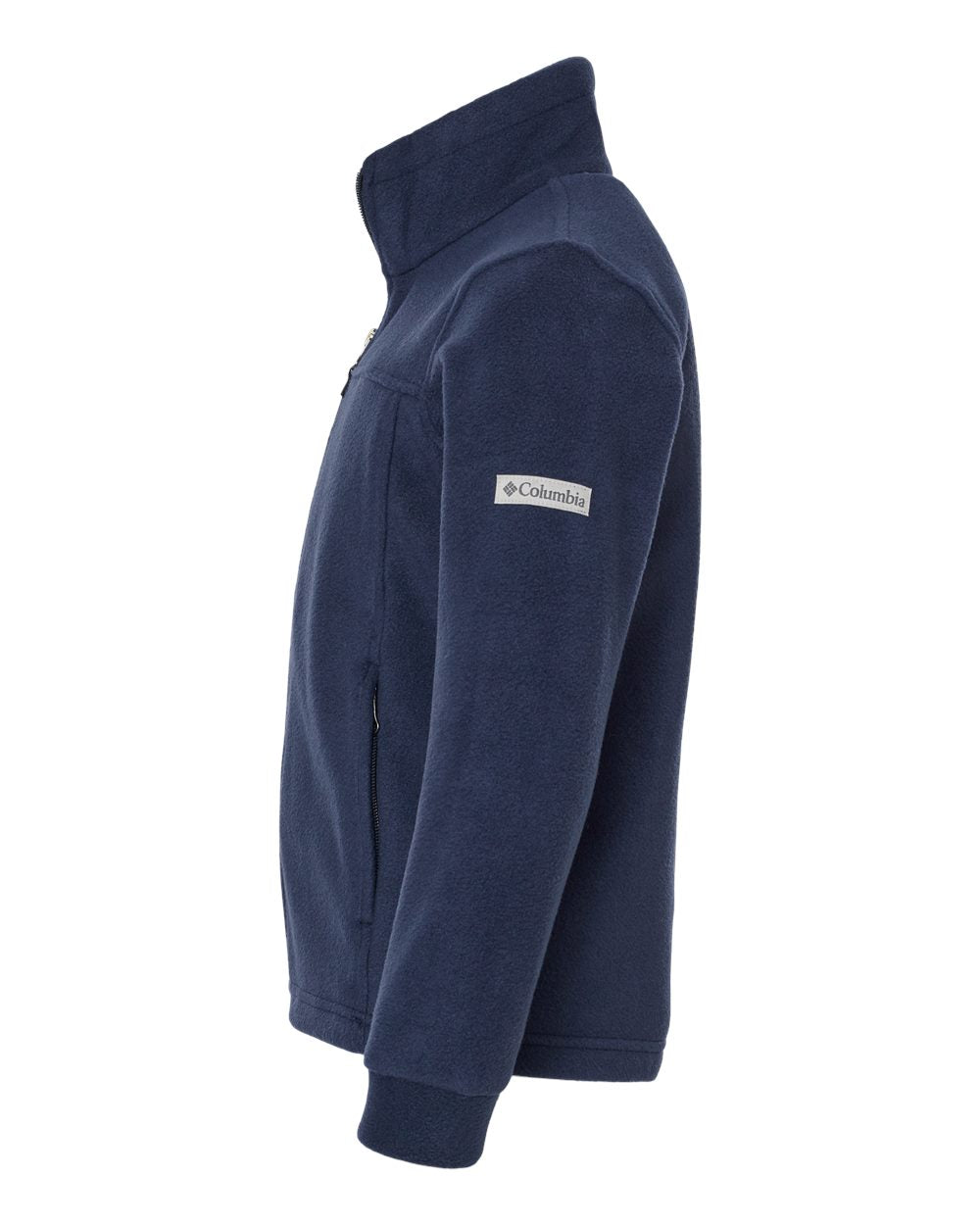Left View of Collegiate Navy Youth Steens Mountain™ II Fleece Full-Zip Jacket - 212479