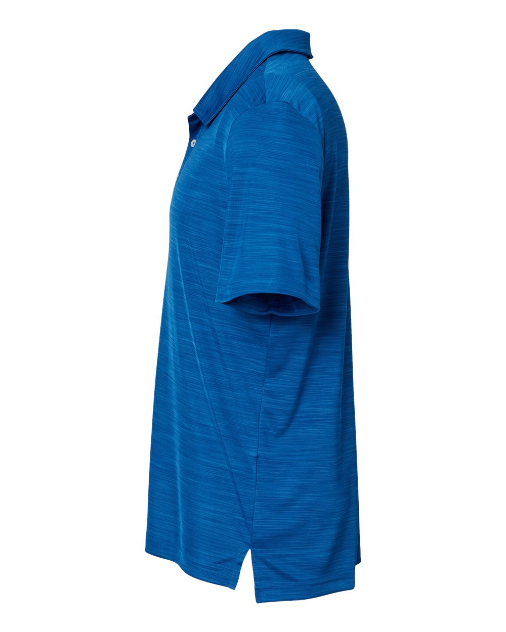 Left View of Collegiate Royal Melange Mélange Polo - A402