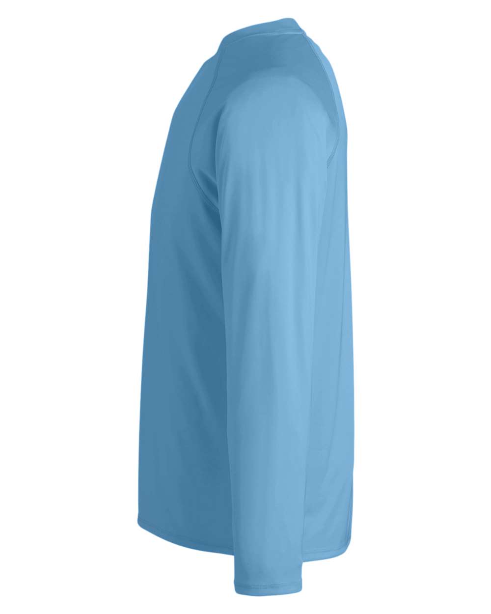 Left View of Columbia Blue Unisex Ultra UVP™ Marina Raglan Long Sleeve T-Shirt - CE110