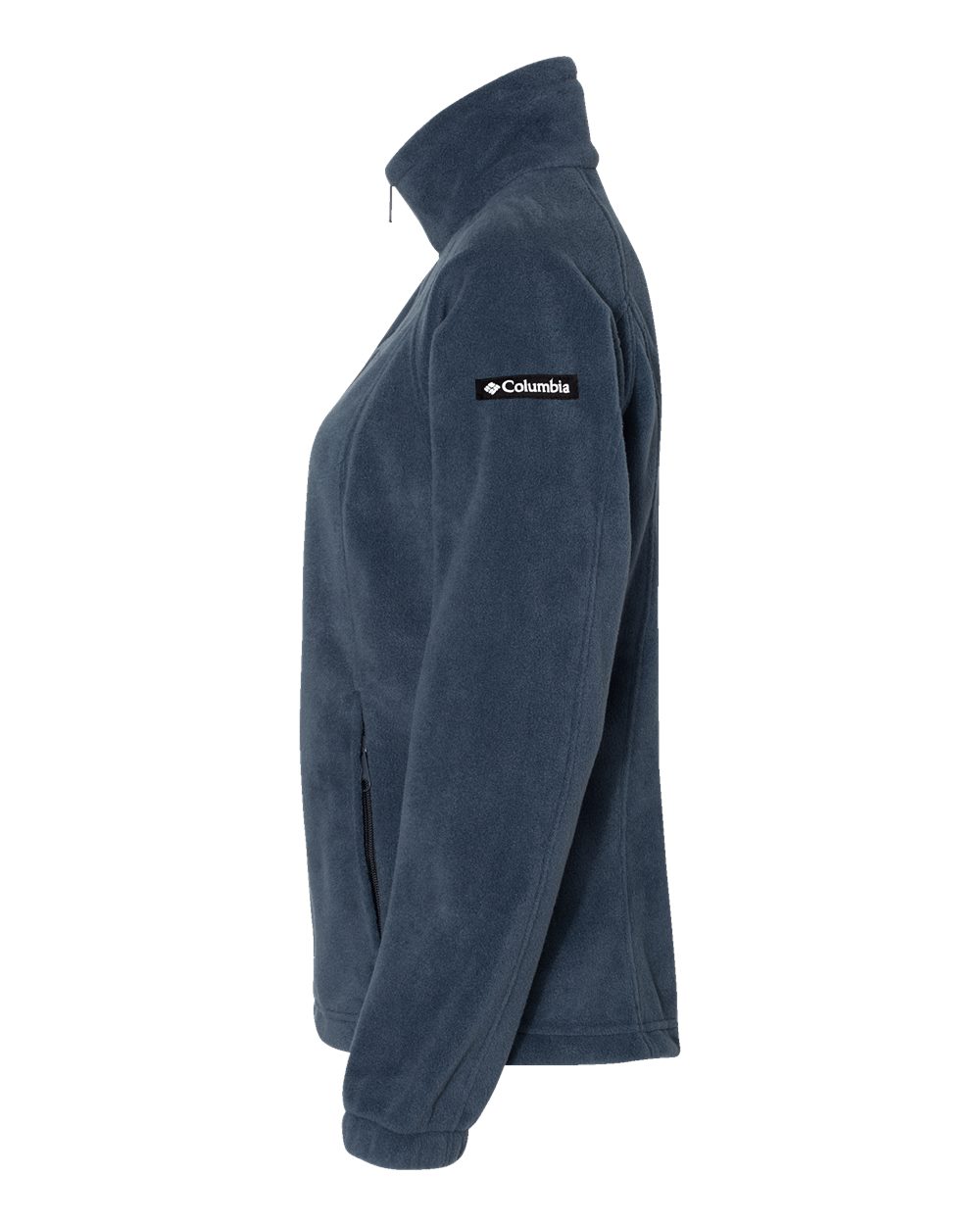 Left View of Columbia Navy Women’s Benton Springs™ Fleece Full-Zip Jacket - 212470