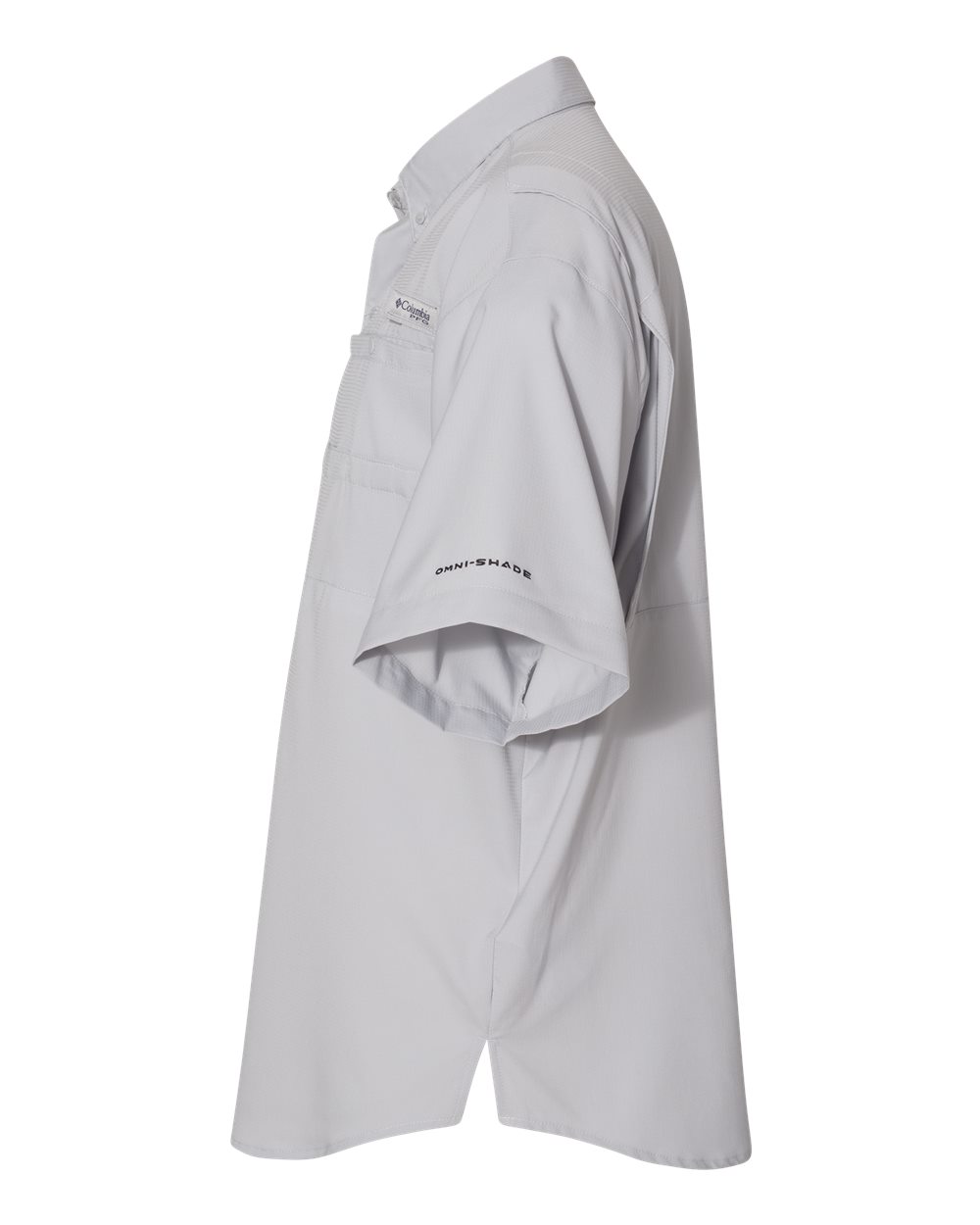 Left View of Cool Grey PFG Tamiami™ II Short Sleeve Shirt - 128705