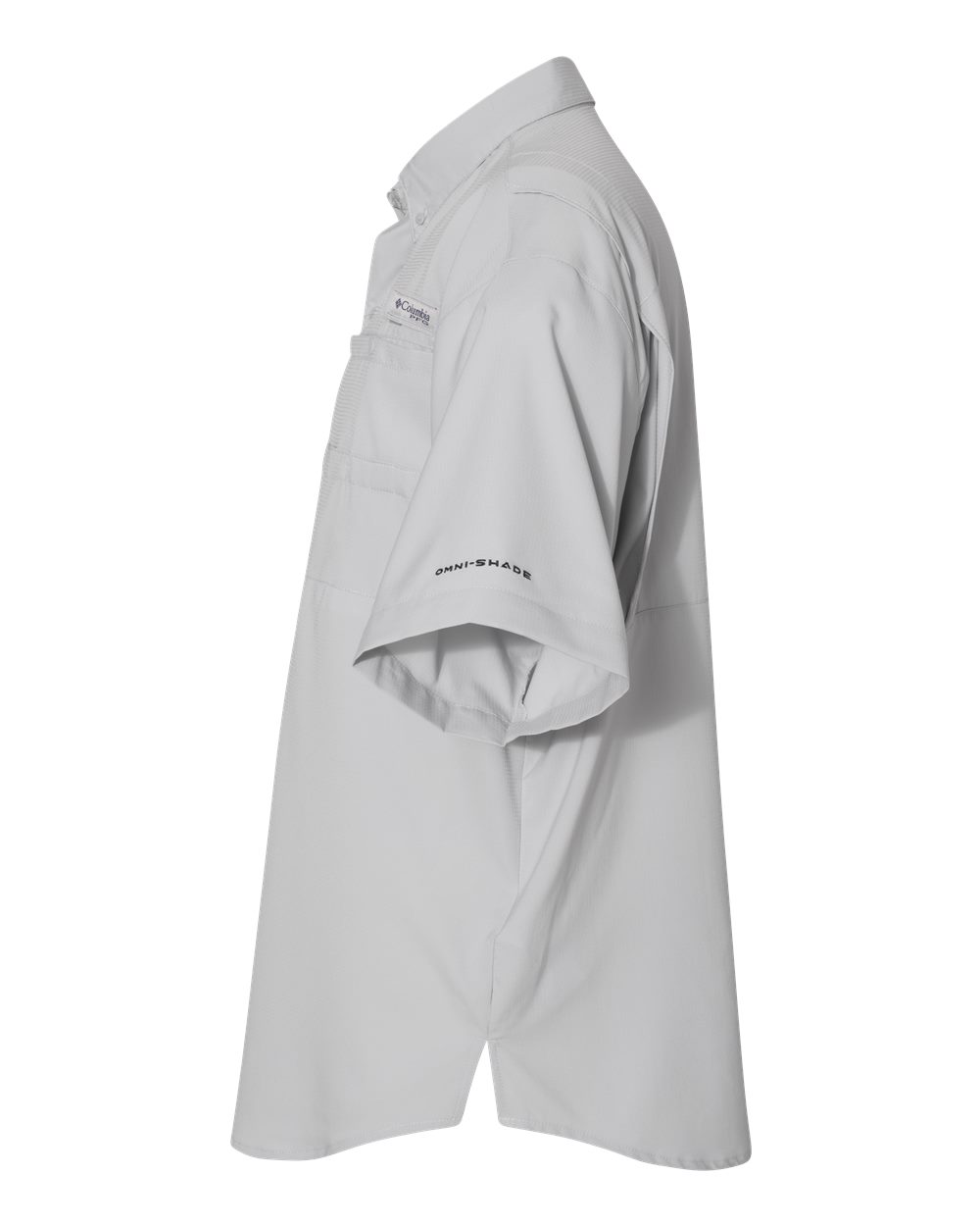 Left View of Cool Grey PFG Tamiami™ II Short Sleeve Shirt - 212468