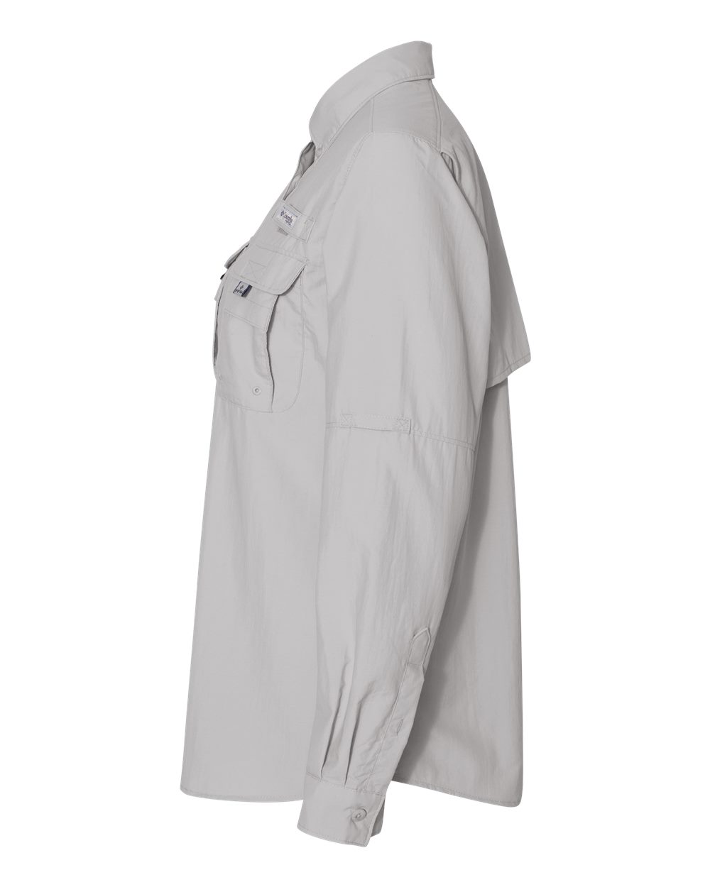 Left View of Cool Grey Women's PFG Bahama™ Shirt - 212474
