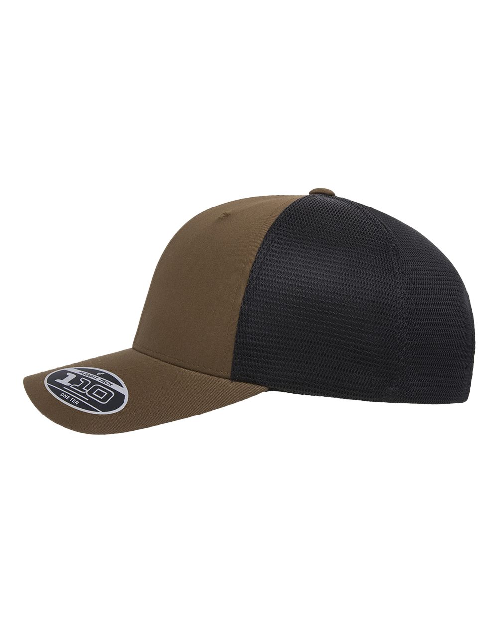 Left View of Coyote Brown/ Black 110® Mesh-Back Cap - 110M