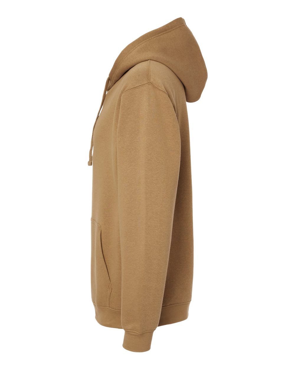 Left View of Coyote Brown Elevated Fleece Basic Hoodie - 6926