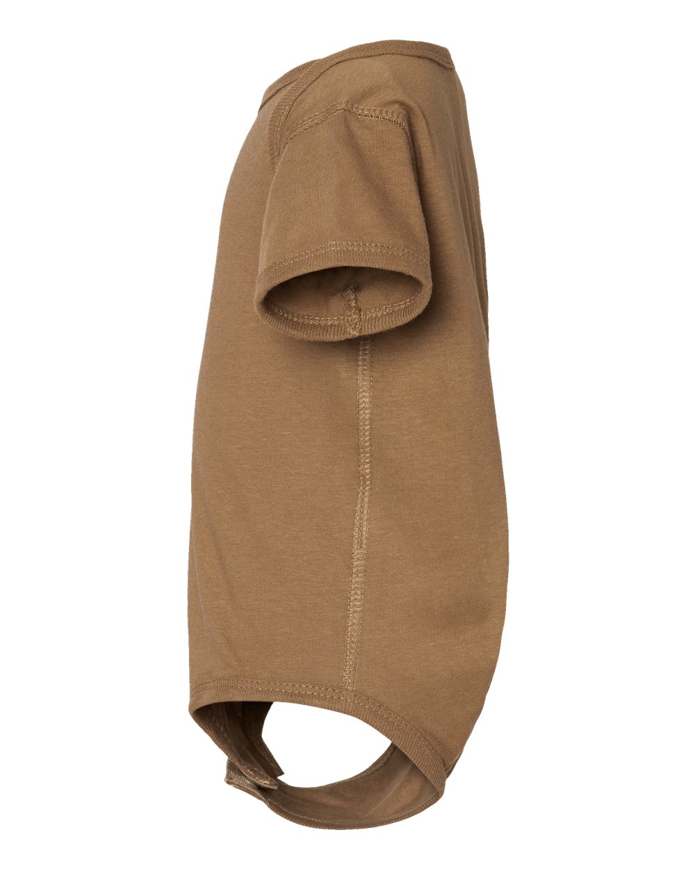 Left View of Coyote Brown Infant Fine Jersey Bodysuit - 4424