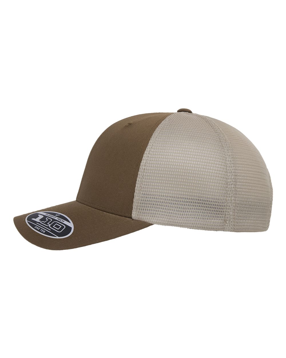 Left View of Coyote Brown/ Khaki 110® Mesh-Back Cap - 110M