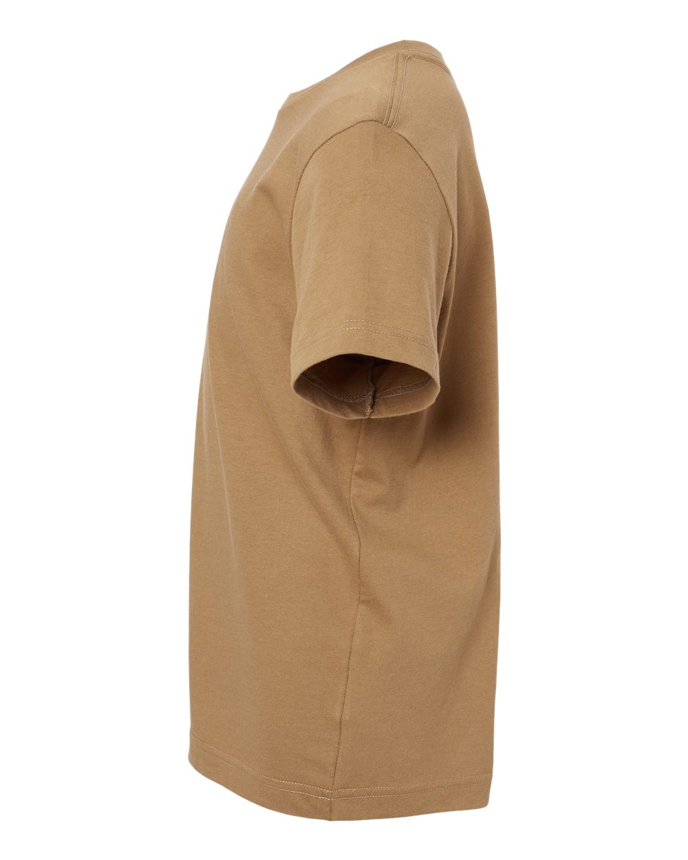 Left View of Coyote Brown Youth Fine Jersey Tee - 6101