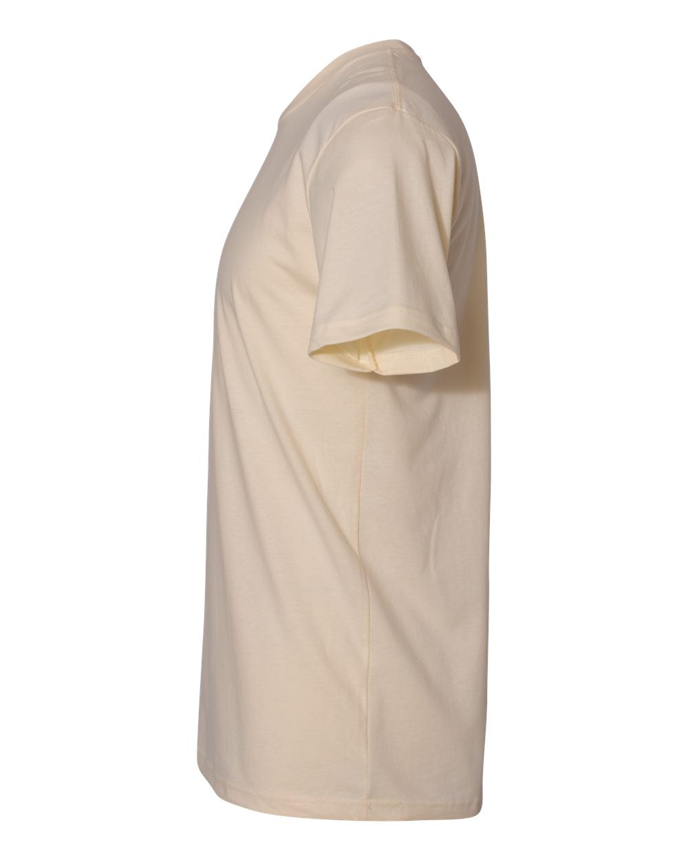 Left View of Cream Cotton T-Shirt - 3600