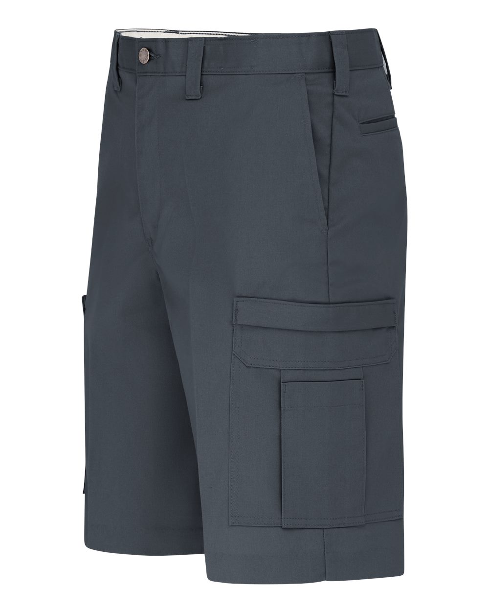 Left View of Dark Charcoal Premium 11" Industrial Cargo Shorts - Extended Sizes - LR42EXT