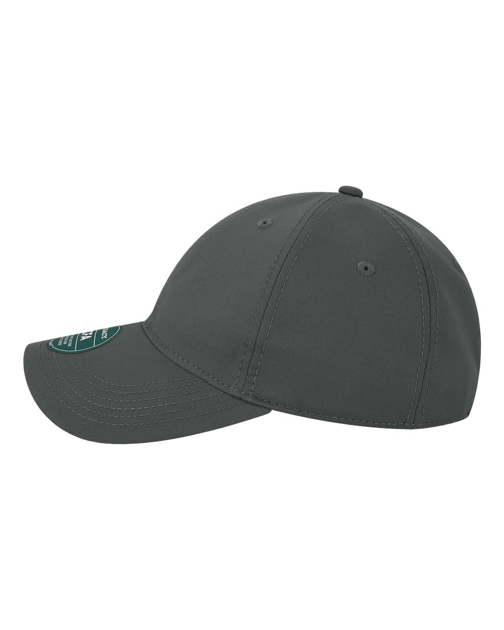 Left View of Dark Grey Cool Fit Adjustable Cap - CFA
