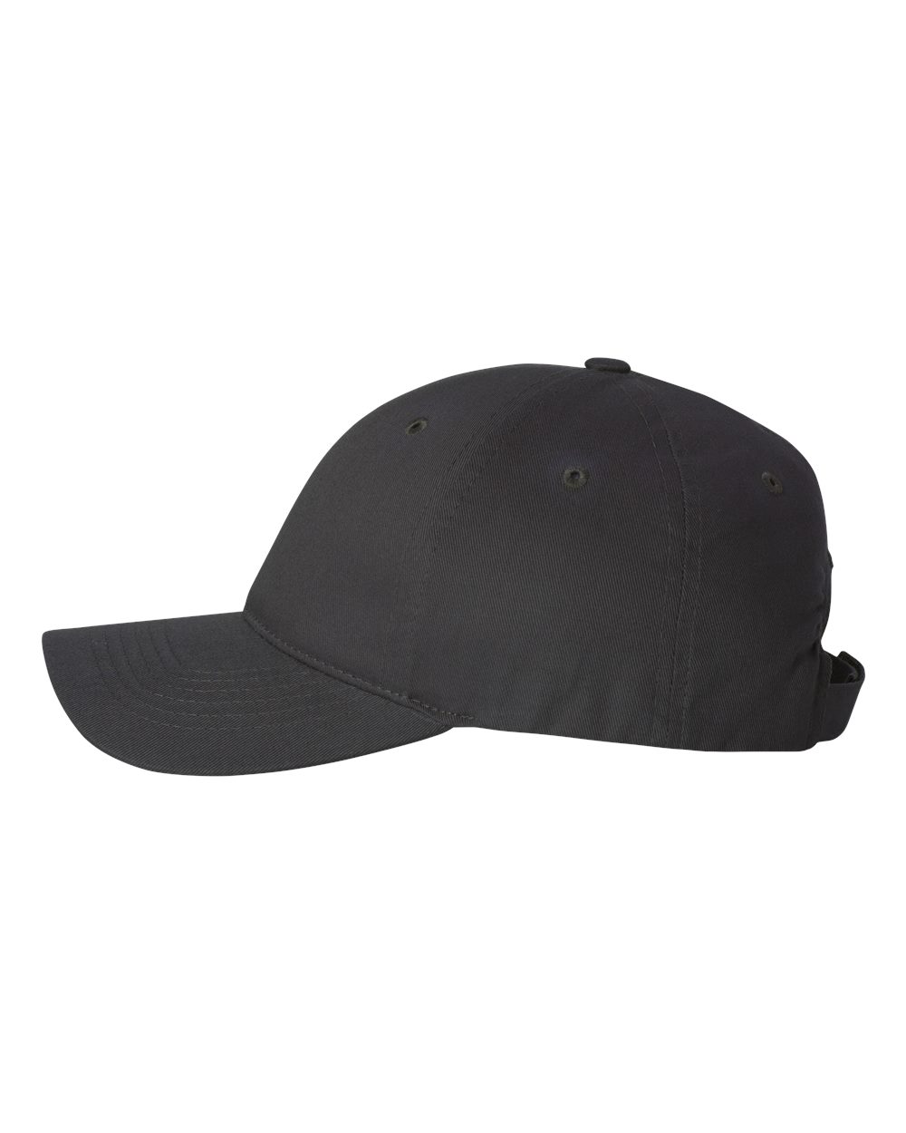 Left View of Dark Grey Cotton Twill Cap - 2260