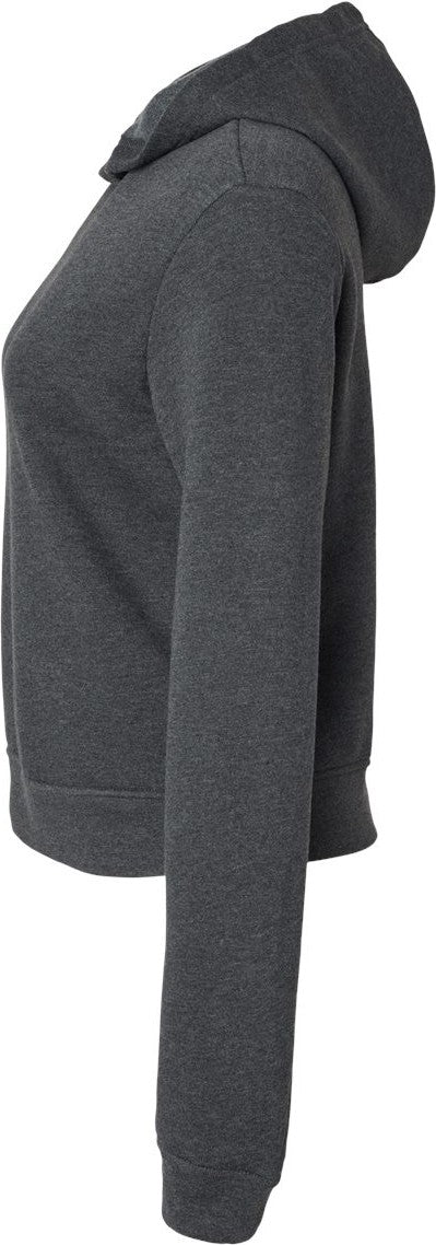 Left View of Dark Grey Heather Women's Classic Hoodie - 7519