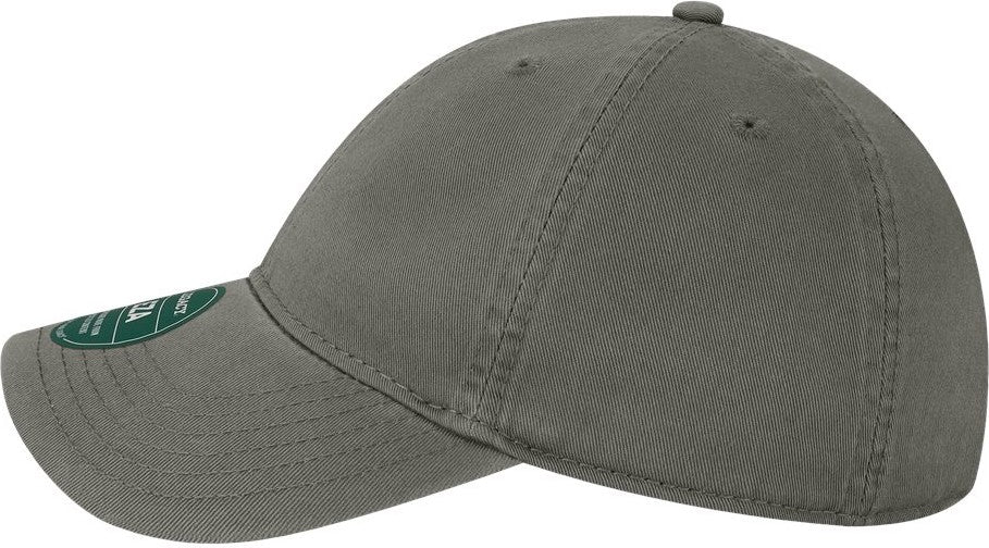 Left View of Dark Grey Relaxed Twill Dad Hat - EZA