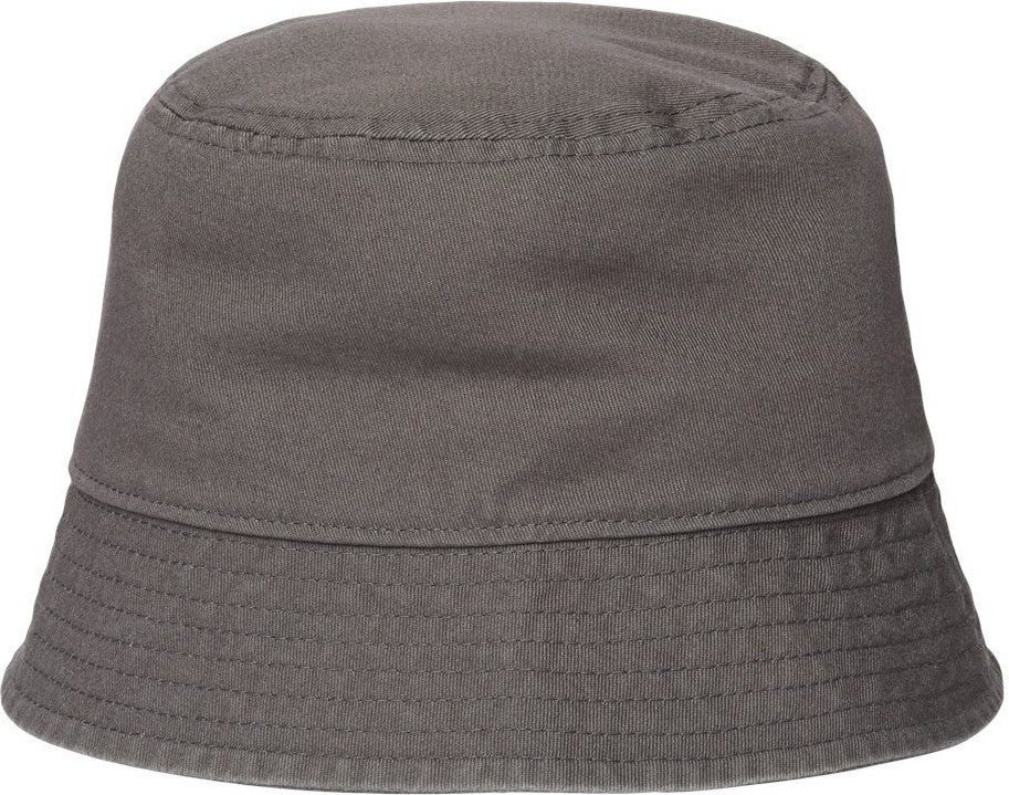 Left View of Dark Grey Sustainable Bucket Hat - POWELL
