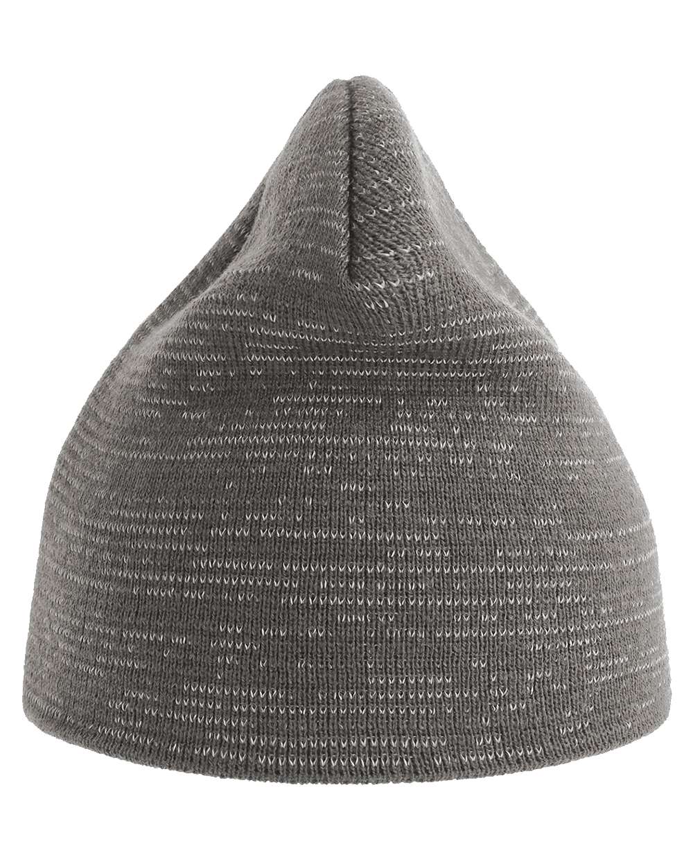 Left View of Dark Grey Sustainable Reflective Beanie - SHINE