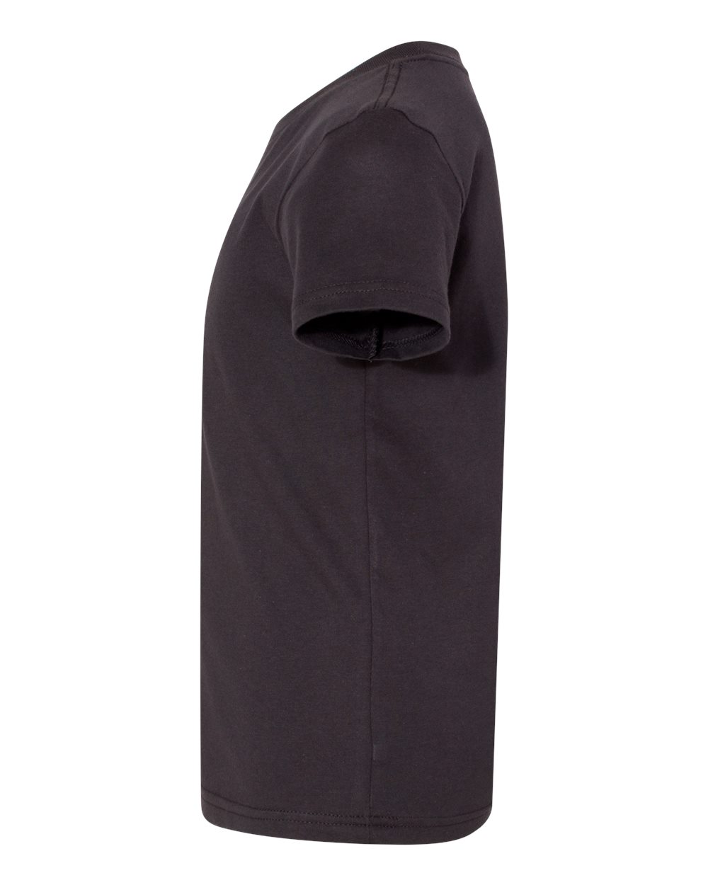 Left View of Dark Grey Youth Jersey Tee - 3001Y