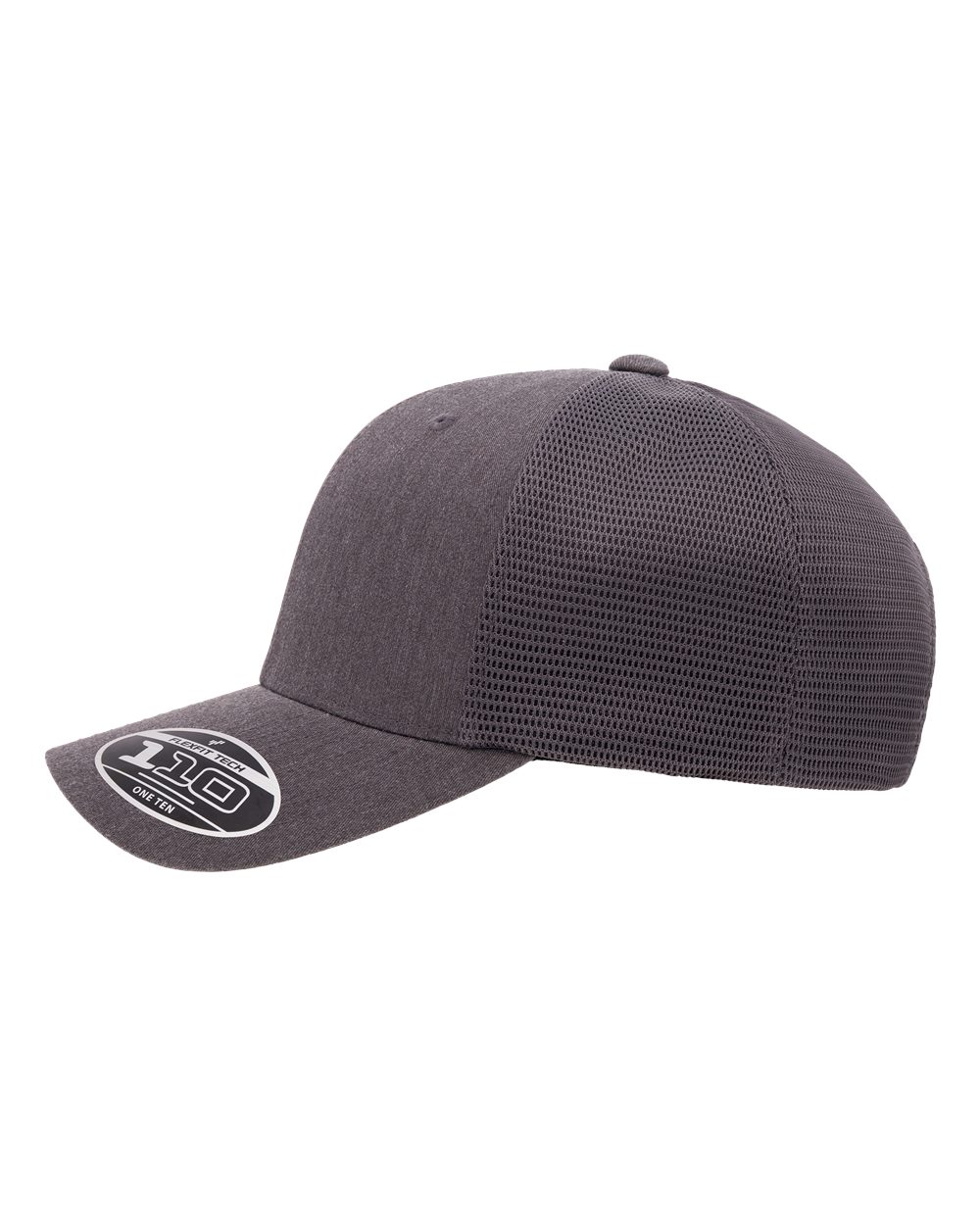 Left View of Dark Heather Grey 110® Mesh-Back Cap - 110M