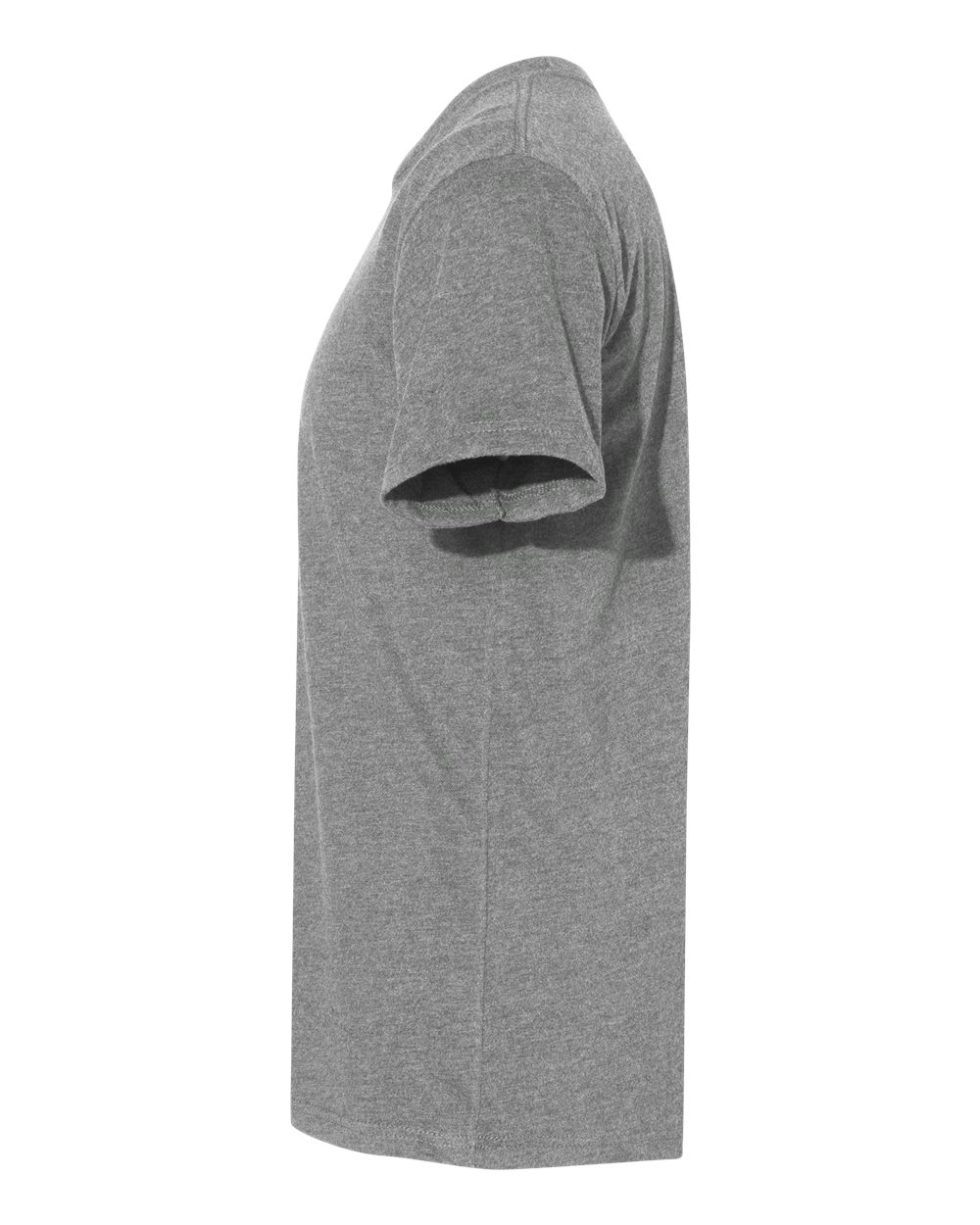 Left View of Dark Heather Grey Sueded T-Shirt - 6410