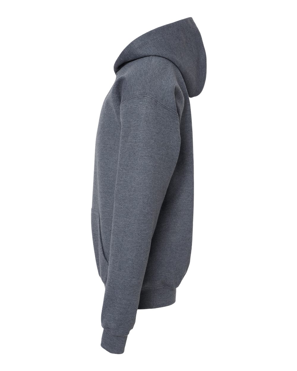Left View of Dark Heather Softstyle® Youth Midweight Hooded Sweatshirt - SF500B