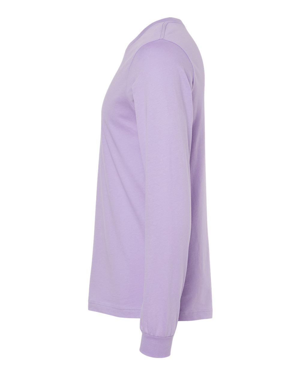 Left View of Dark Lavender Jersey Long Sleeve Tee - 3501